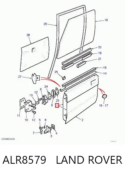 Porta dianteira esquerda ALR8579 Land Rover