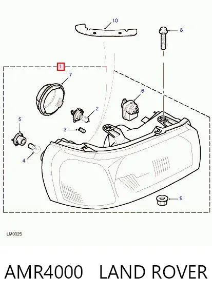 Luz esquerda AMR4000 Land Rover