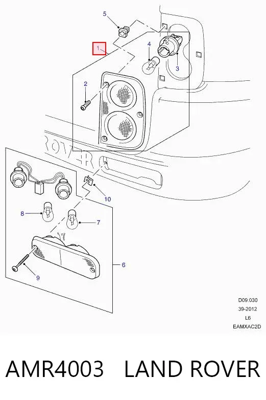 Lanterna traseira direita AMR4003 Land Rover