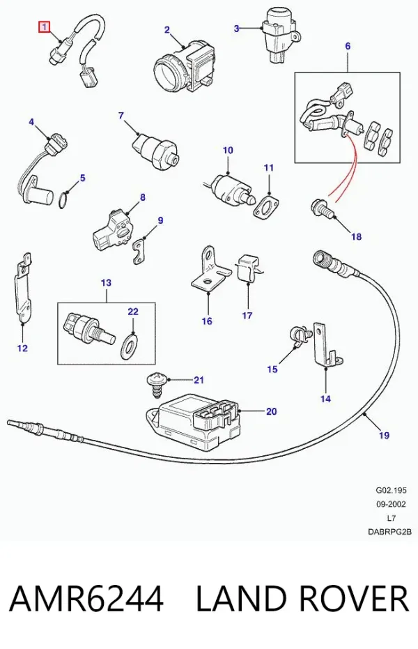 Sonda lambda, sensor de oxigênio AMR6244 Land Rover