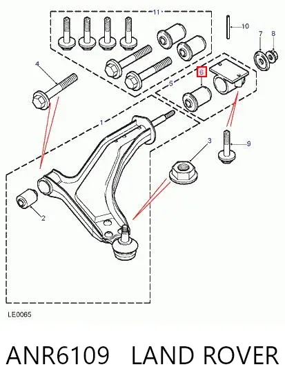 Bloco silencioso dianteiro do braço oscilante inferior ANR6109 Land Rover