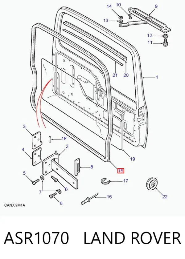 Compactador de porta-malas (de 3ª/5ª porta traseira) ASR1070 Land Rover