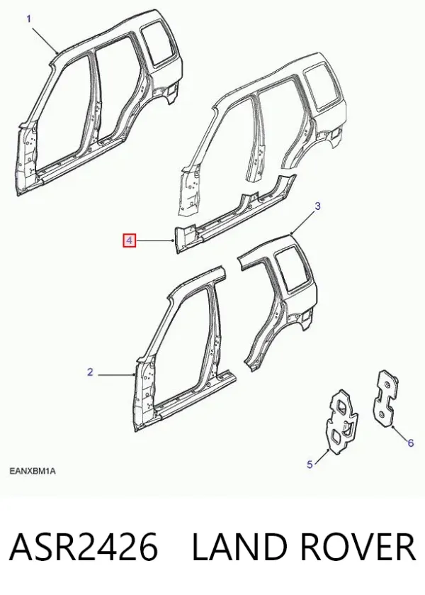 Acesso externo direito Land Rover Freelander I