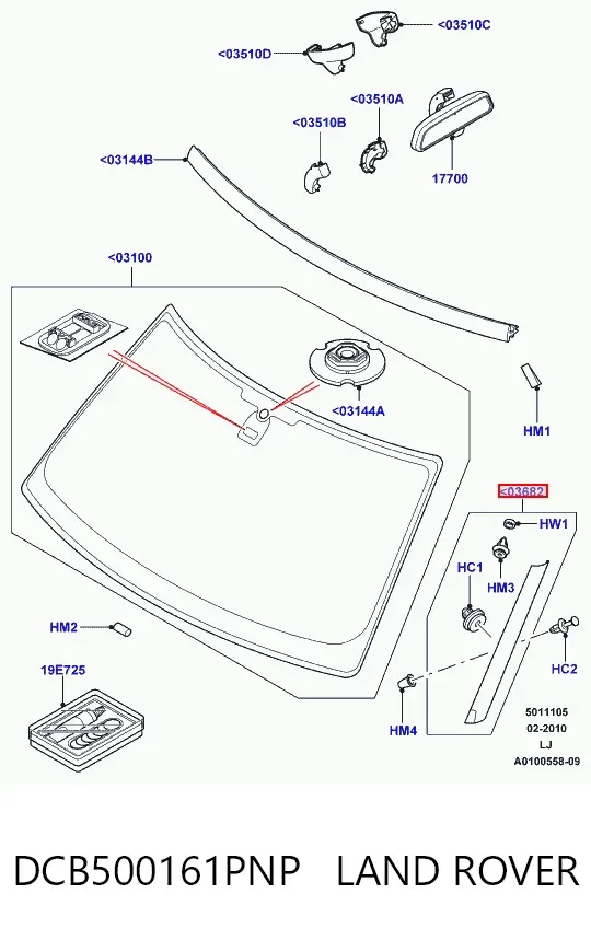 Placa sobreposta externa dianteira direita de suporte de carroçaria DCB500161PNP Land Rover