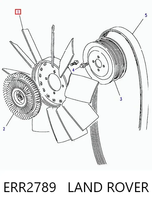 Ventilador (roda de aletas) do radiador de esfriamento ERR2789 Land Rover