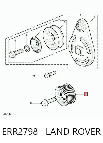 Rolo parasita da correia de transmissão ERR2798 Land Rover