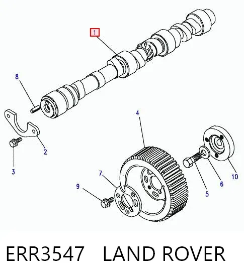 Árvore distribuidora de motor ERR3547 Land Rover