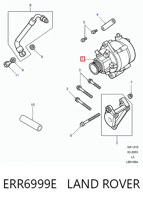 Gerador ERR6999E Land Rover