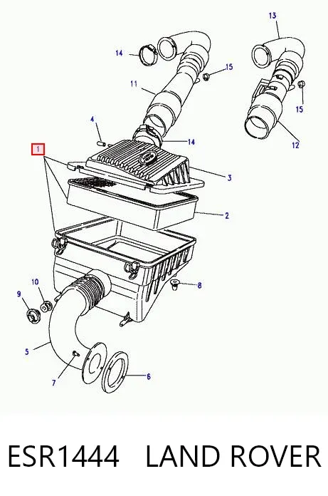 Caixa de filtro de ar ESR1444 Land Rover