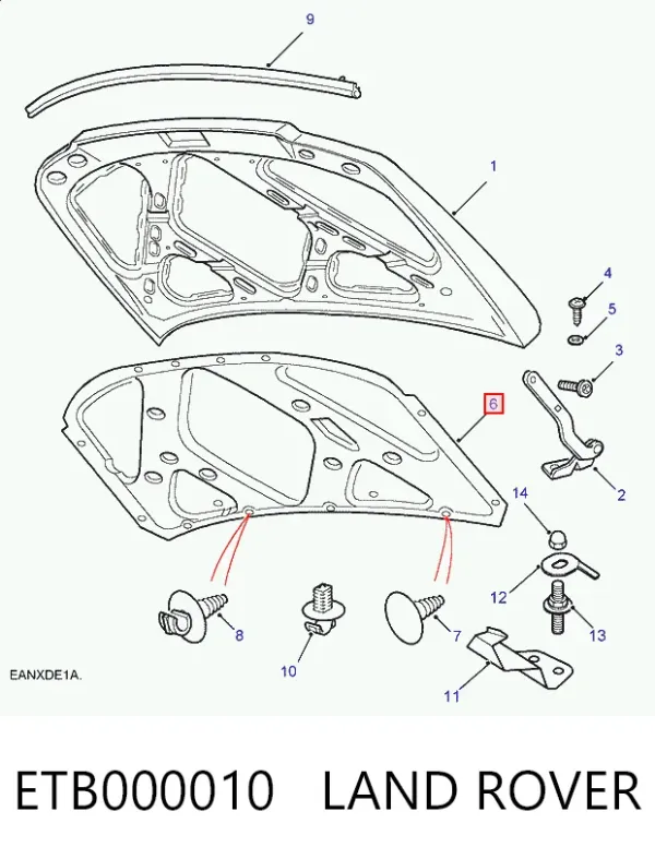 Isolamento de ruído da capota Land Rover Freelander I