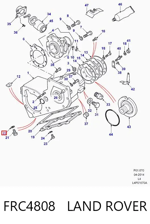 Anel de vedação, universal FRC4808 Land Rover