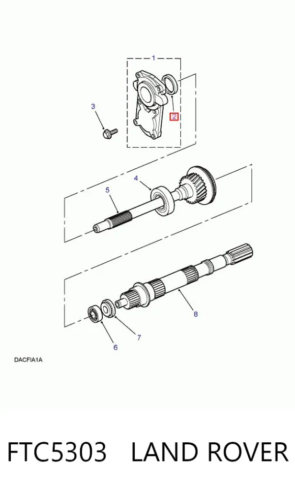 Vedação da Caixa Automática de Mudança (de árvore de saída/primária) FTC5303 Land Rover