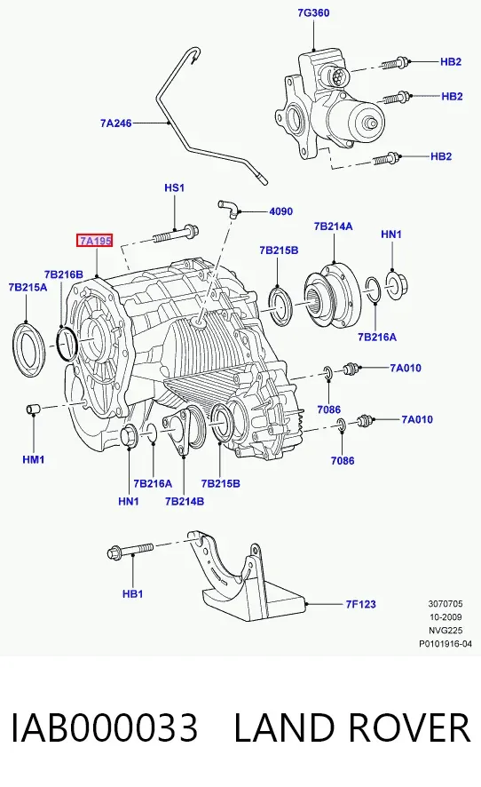 Caixa de transferência IAB000033 Land Rover