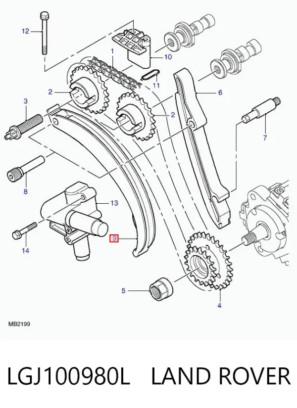 Amortecedor de cadeia do mecanismo de distribuição de gás, direito BMW 3 E46