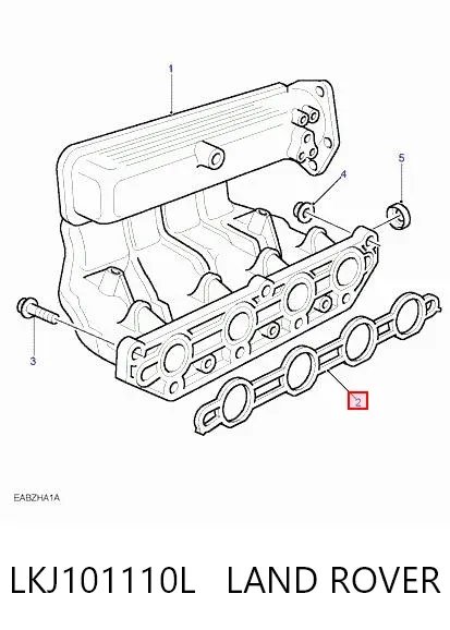 Vedante inferior de tubo coletor de admissão LKJ101110L Land Rover