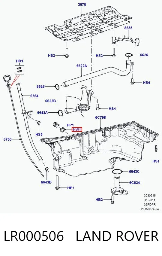 Vedante de rolha de panela de motor Volvo XC90 