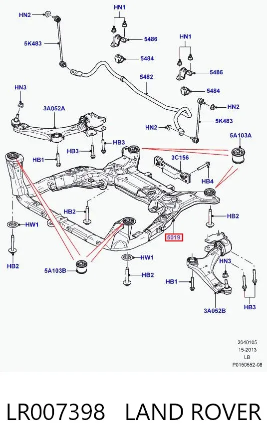 Viga de suspensão dianteira (plataforma veicular) Land Rover Freelander II