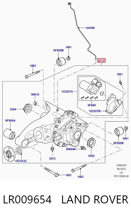 Diferencial traseiro LR009654 Land Rover