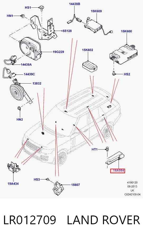 Antena LR012709 Land Rover