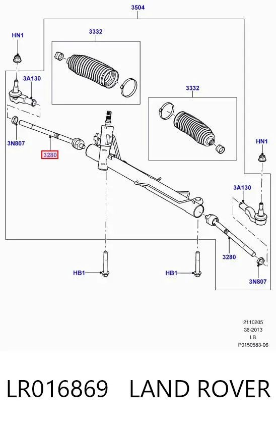 Tração de direção LR016869 Land Rover