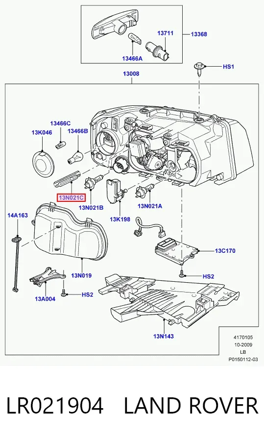 Lâmpada de xénon LR021904 Land Rover