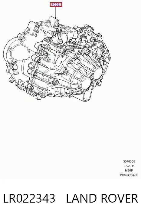 Caixa de Mudança montada (caixa mecânica de velocidades) LR022343 Land Rover