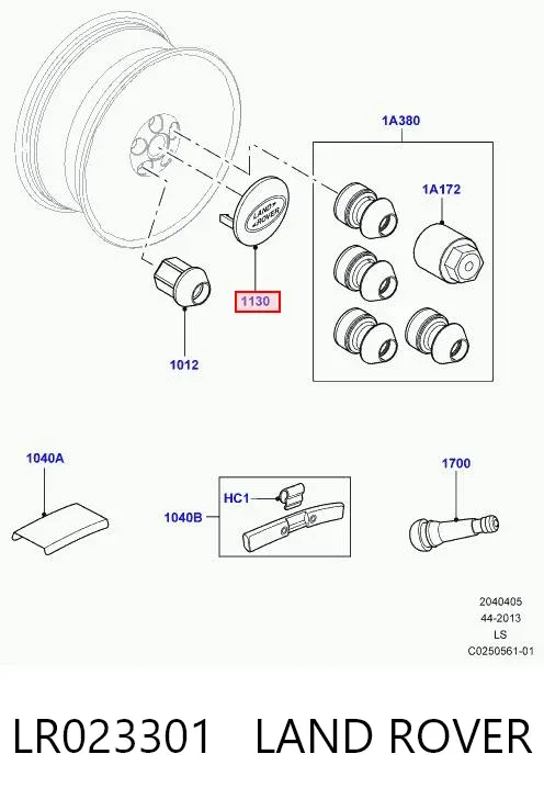 Coberta de disco de roda LR023301 Land Rover