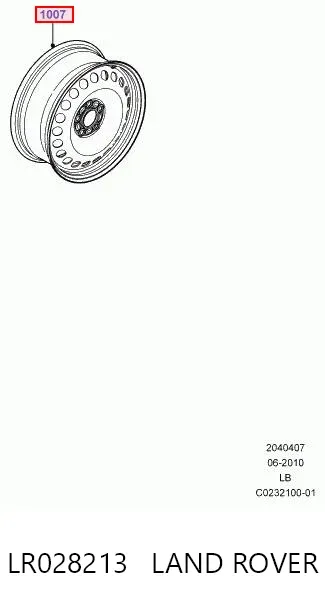 Roda de emergência LR028213 Land Rover