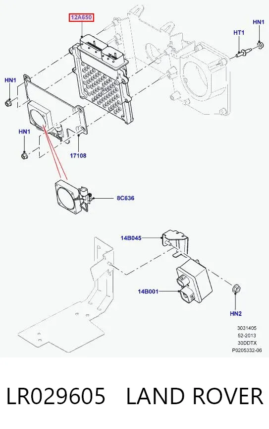 Módulo de direção (Centralina eletrônica) de motor Land Rover Discovery IV
