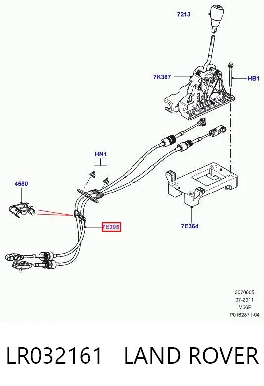 Cabo de mudança duplo LR032161 PLUS AFTERMARKET
