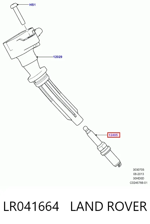 Vela de ignição LR041664 Land Rover