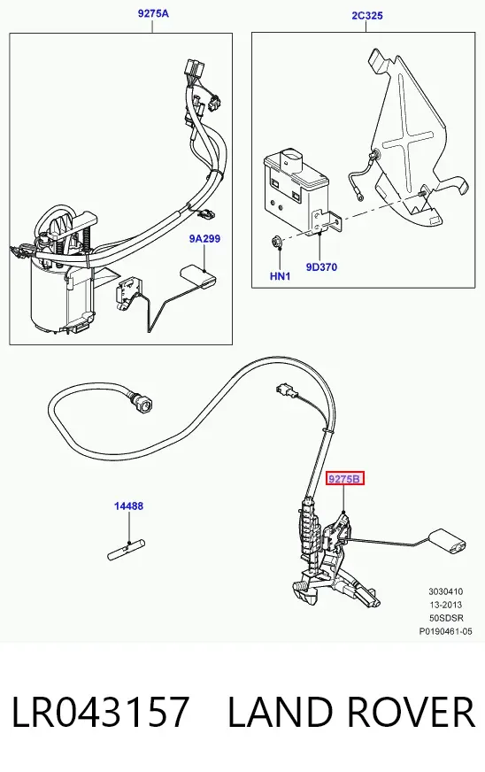 Sensor do nível de combustível no tanque Land Rover Range Rover III