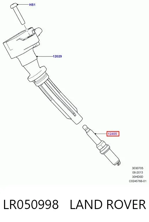 Vela de ignição LR050998 Land Rover