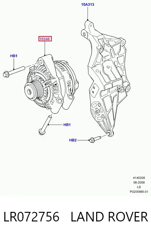 Gerador LR072756 Land Rover
