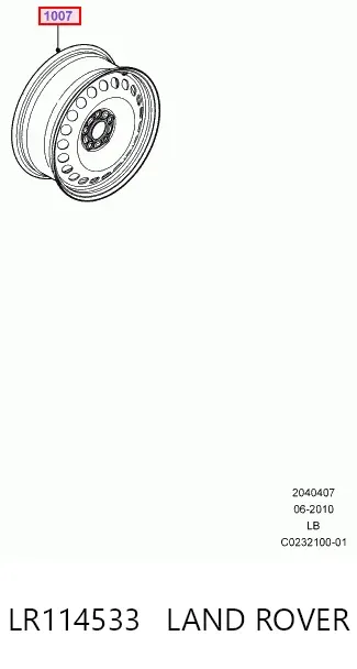 Roda de emergência LR114533 Land Rover