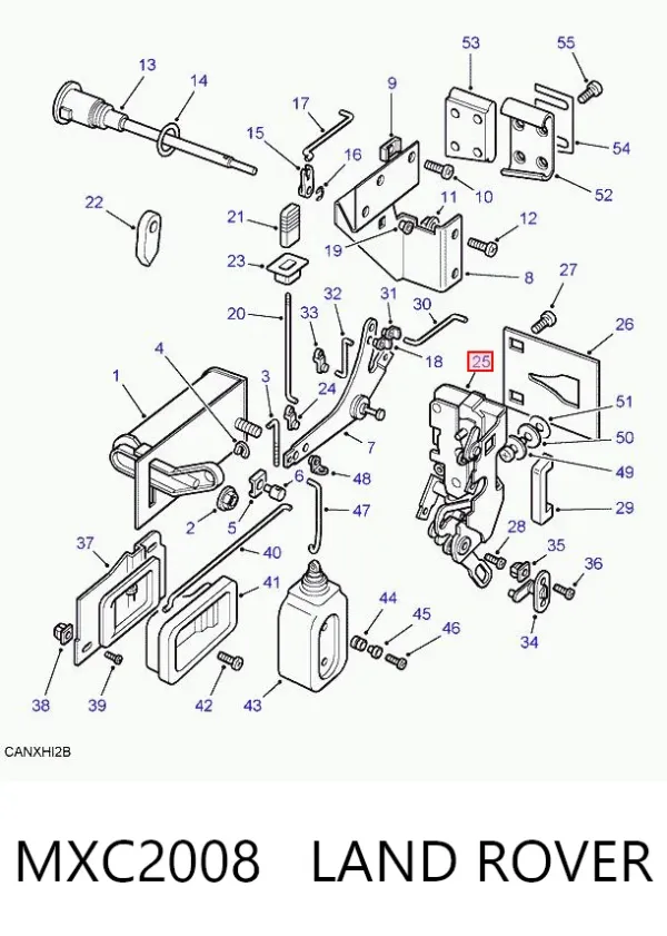 Fecho de tampa de porta-malas (de 3ª/5ª porta traseira) Land Rover Discovery I