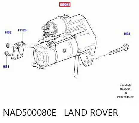Motor de arranco NAD500080E Land Rover