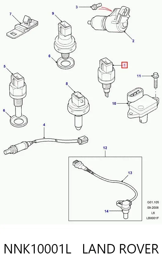 Sensor de temperatura do meio ambiente NNK10001L Land Rover
