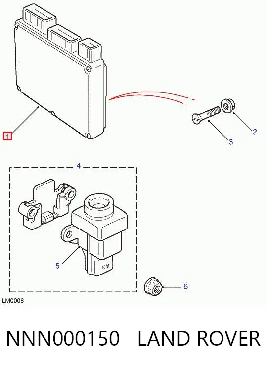 Módulo de direção (Centralina eletrônica) de motor NNN000150 Land Rover
