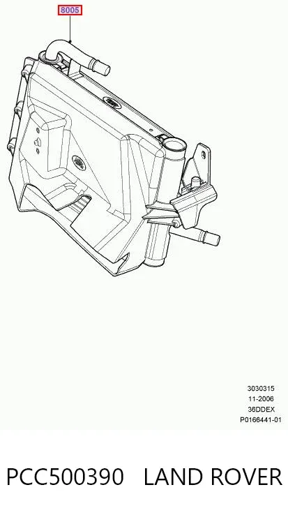 Radiador de óleo PCC500390 Land Rover