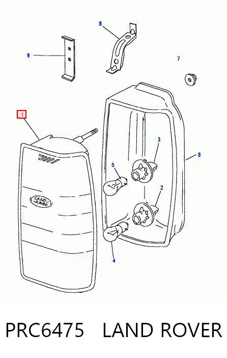 Lanterna traseira direita PRC6475 Land Rover