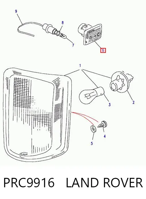 Luz intermitente no pára-lama PRC9916 Land Rover