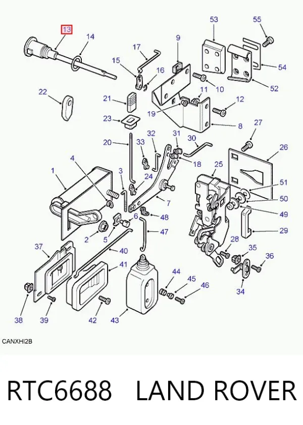 Trinco de fecho de porta-malas (de 3ª/5ª porta traseira) Land Rover Discovery I