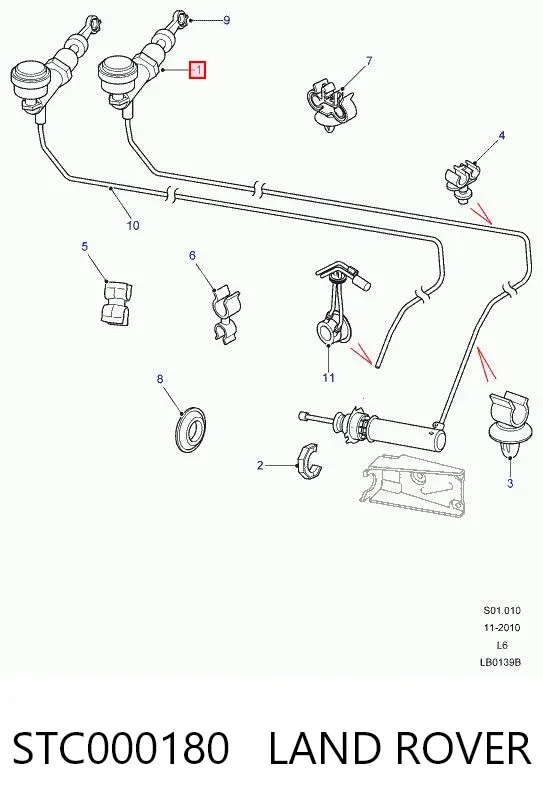 Cilindro mestre de embraiagem STC000180 Land Rover