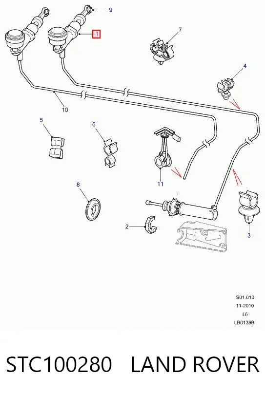 Cilindro mestre de embraiagem STC100280 Land Rover