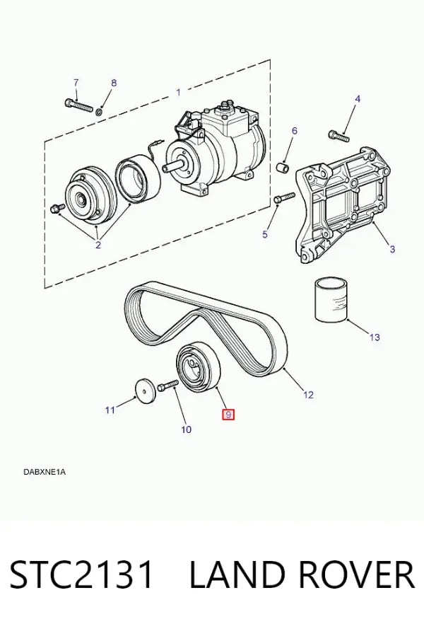 Rolo parasita da correia de transmissão STC2131 Land Rover