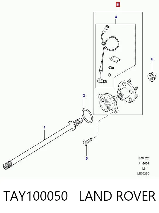 Cubo traseiro TAY100050 Land Rover