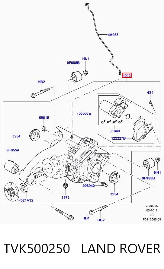 Redutor do eixo traseiro Land Rover Discovery III