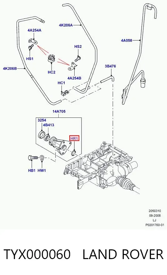 Arruela de diferencial do eixo dianteiro TYX000060 Land Rover