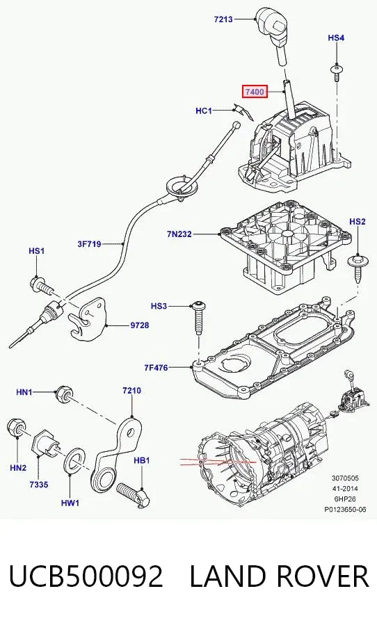 Mecanismo de mudança (ligação) UCB500092 Land Rover
